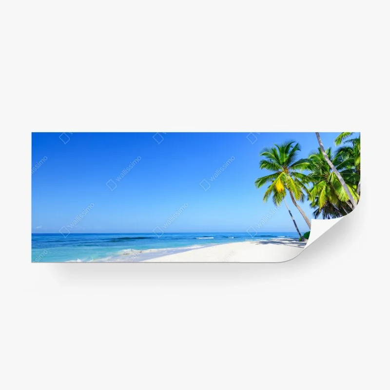 Papier peint paysage de plage tropicale au soleil – Wallnifity®