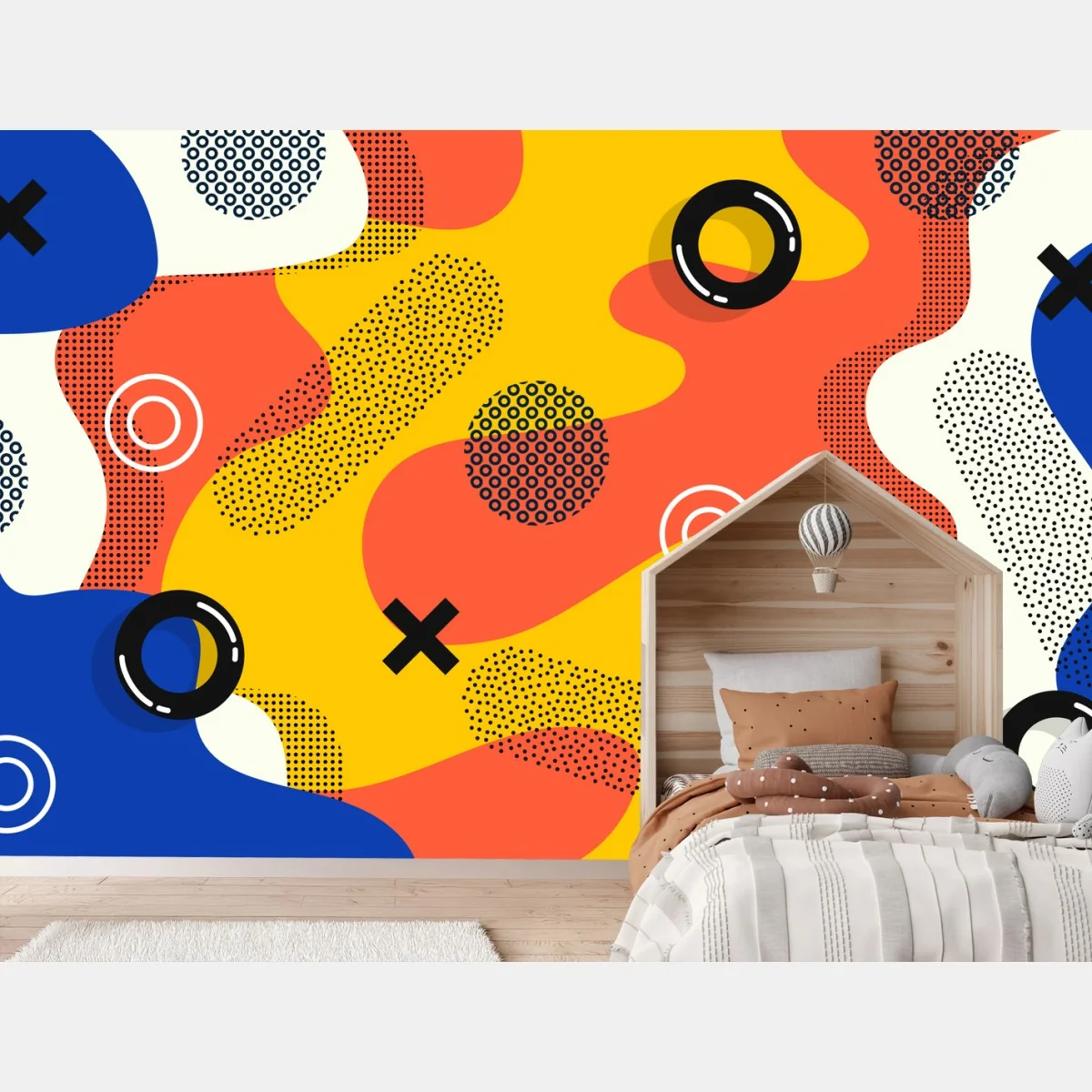 Papier peint composition abstraite colorée style memphis – Wallnifity® Papier peint composition abstraite colorée style memphis – Wallnifity®