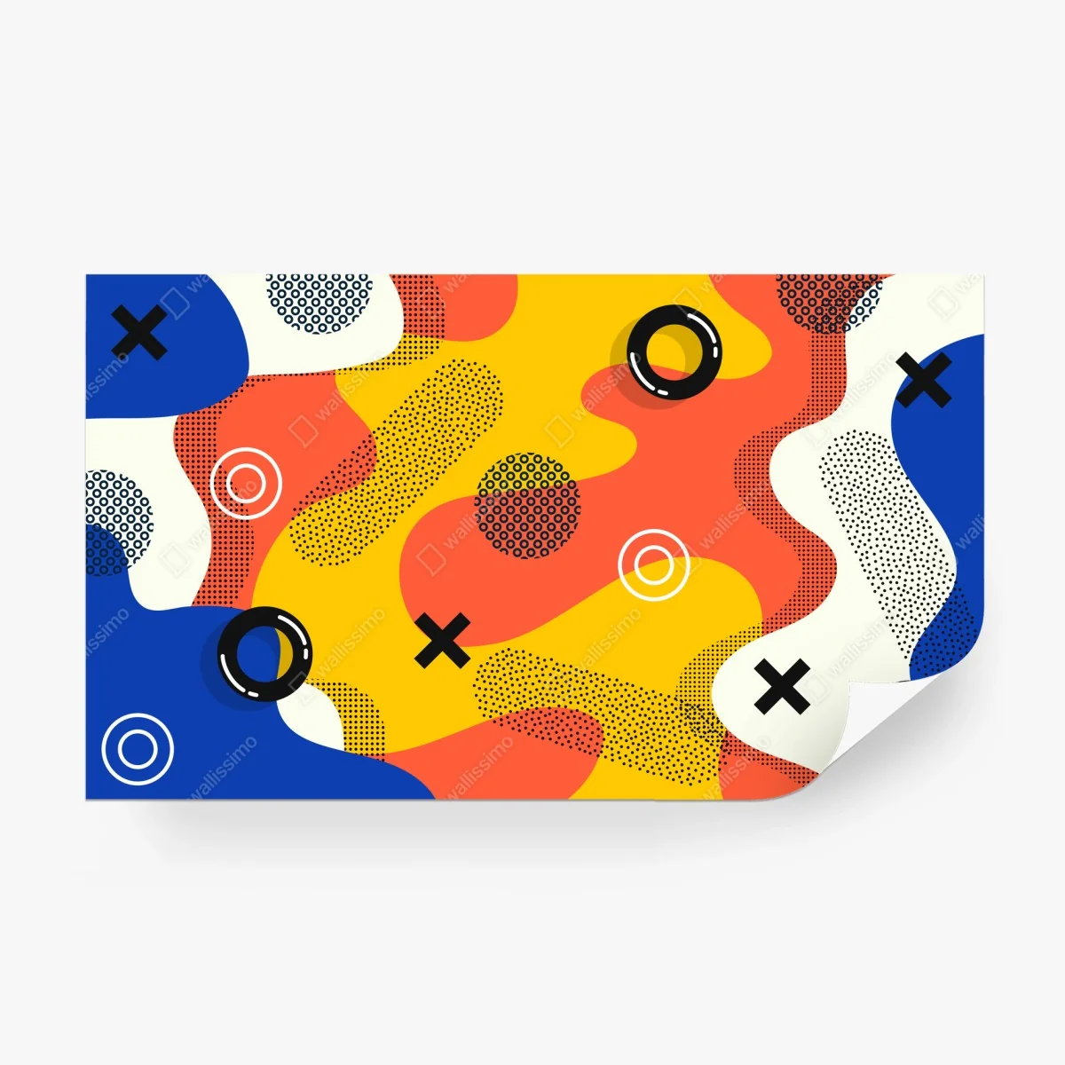 Papier peint composition abstraite colorée style memphis – Wallnifity® Papier peint composition abstraite colorée style memphis – Wallnifity®