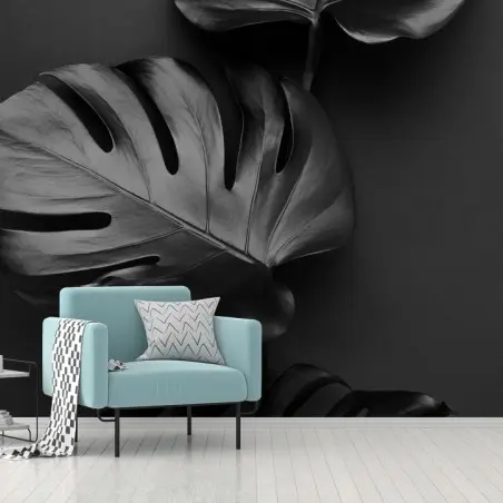 Papier peint élégance botanique noire – Wallnifity®