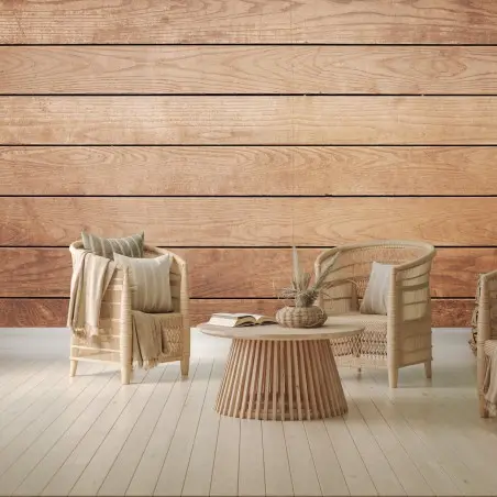 Papier peint texture de bois rustique et chaleureuse – Wallnifity®