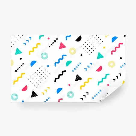 Papier peint motif géométrique coloré style Memphis – Wallnifity®