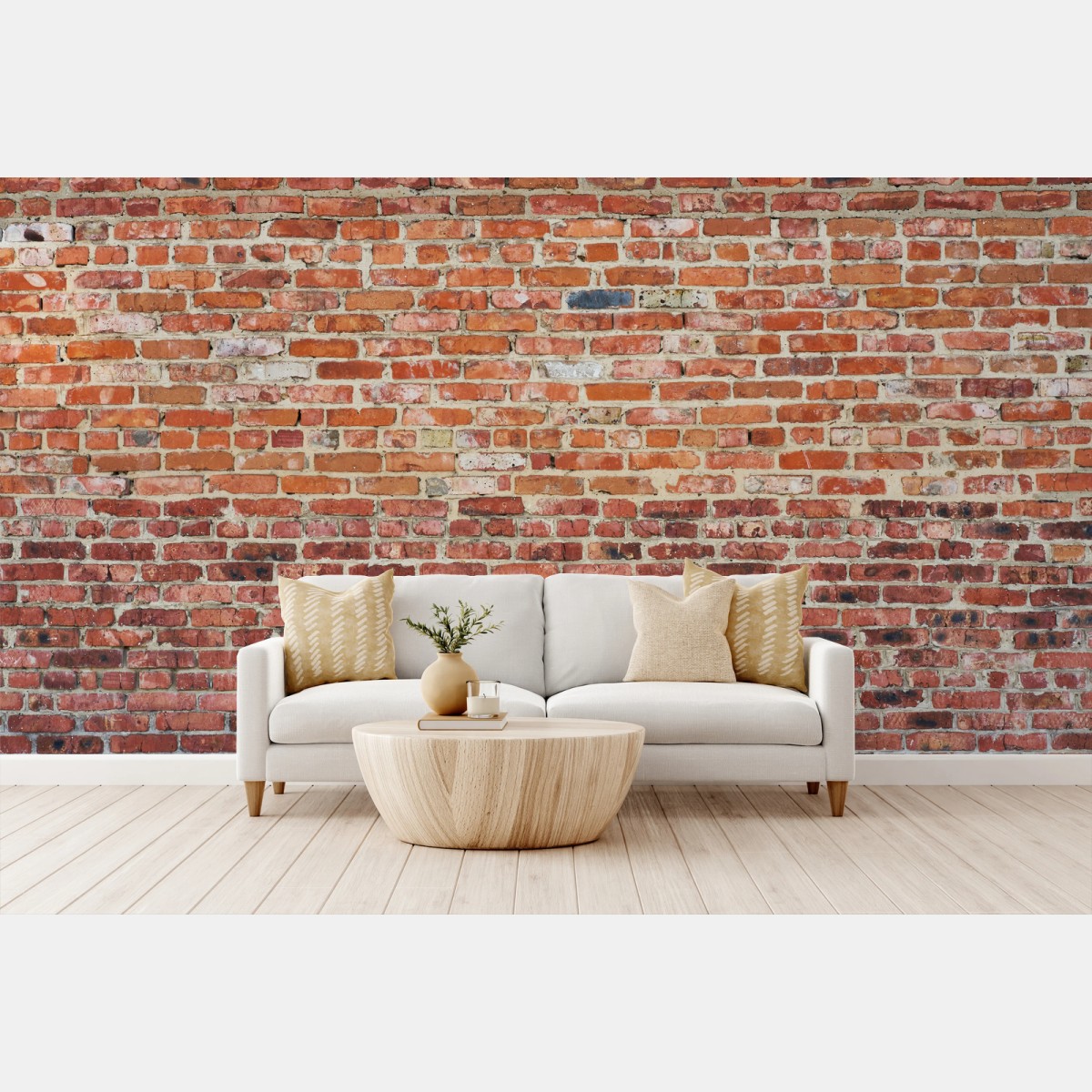Papier peint mur de briques rouges texturé – Wallnifity® Papier peint mur de briques rouges texturé – Wallnifity®