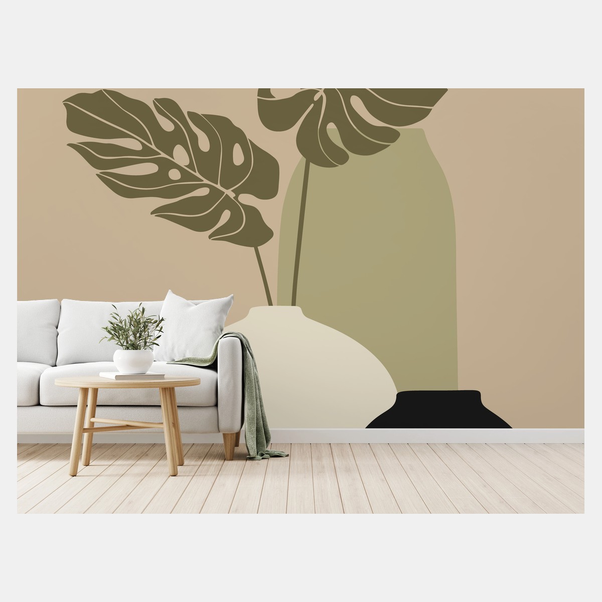 Papier peint composition botanique minimaliste – Wallnifity®