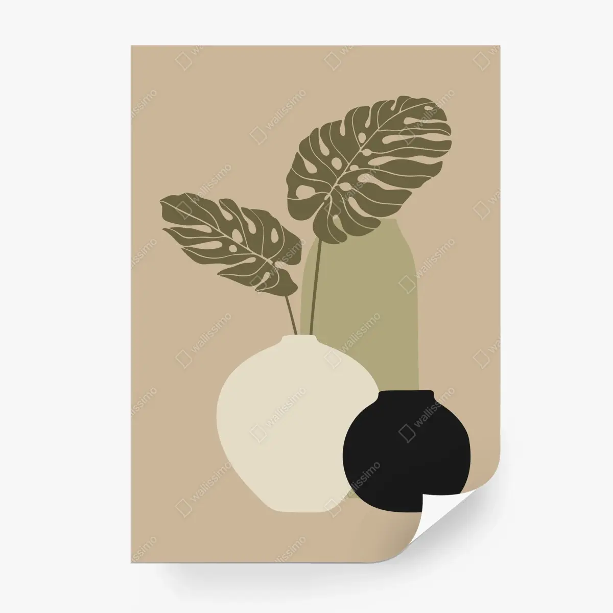 Papier peint composition botanique minimaliste – Wallnifity®