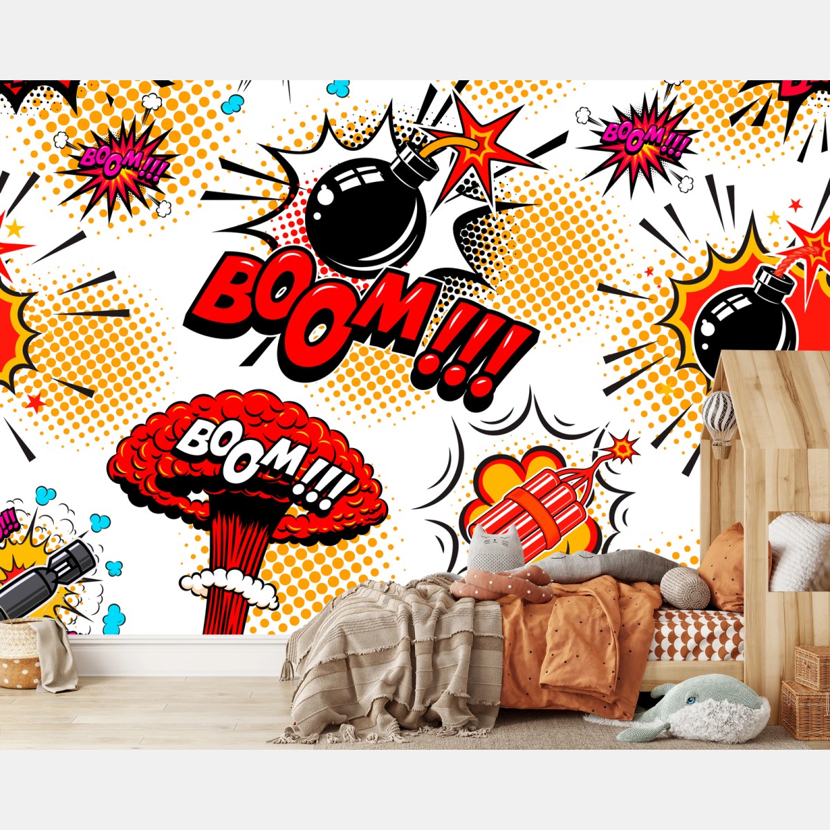 Papier peint explosions pop art colorées – Wallnifity®