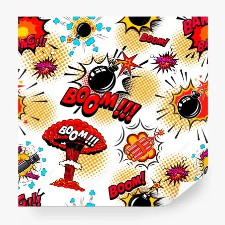 Papier peint explosions pop art colorées – Wallnifity®