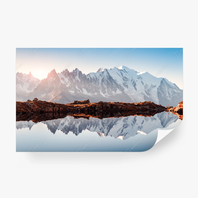 Papier peint panorama alpin au reflet miroir – Wallnifity® Papier peint panorama alpin au reflet miroir – Wallnifity®