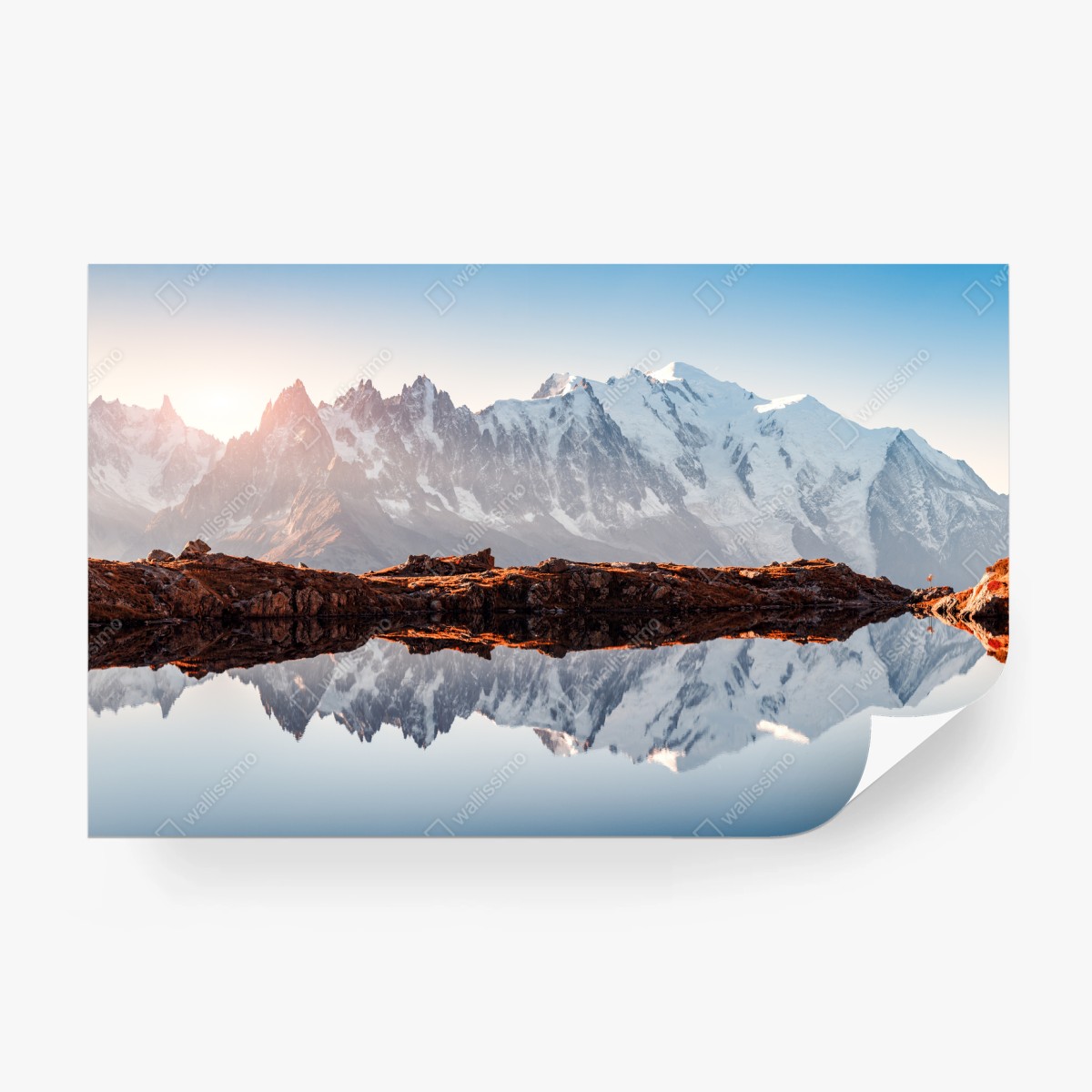 Papier peint panorama alpin au reflet miroir – Wallnifity® Papier peint panorama alpin au reflet miroir – Wallnifity®