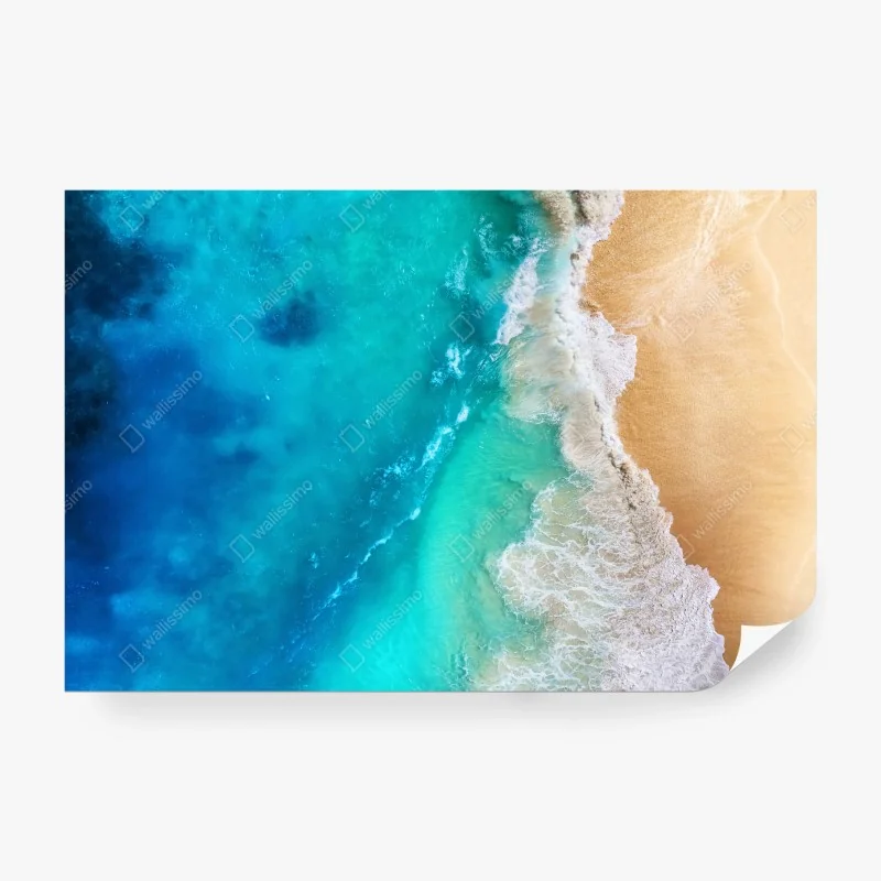 Papier peint côte turquoise vue du ciel – Wallnifity®