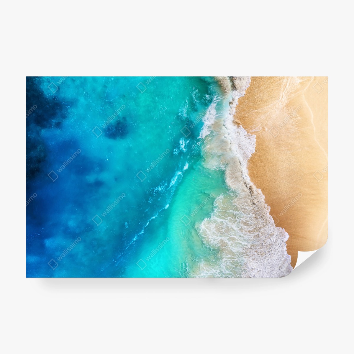 Papier peint côte turquoise vue du ciel – Wallnifity®