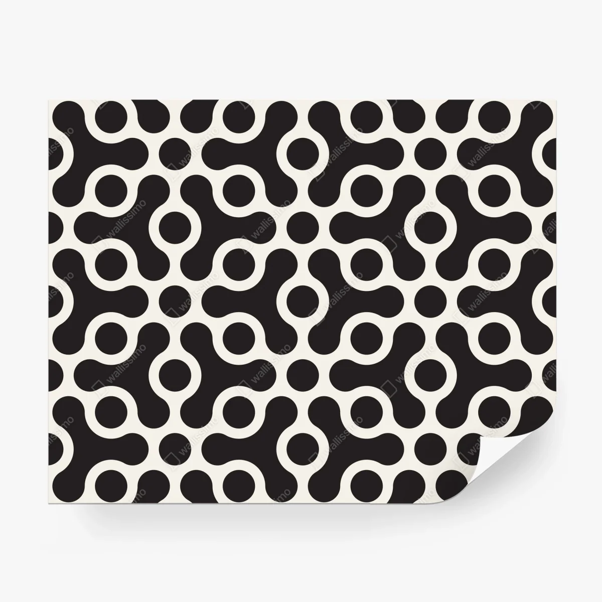 Papier peint motif géométrique rétro noir et crème – Wallnifity® Papier peint motif géométrique rétro noir et crème – Wallnifity®