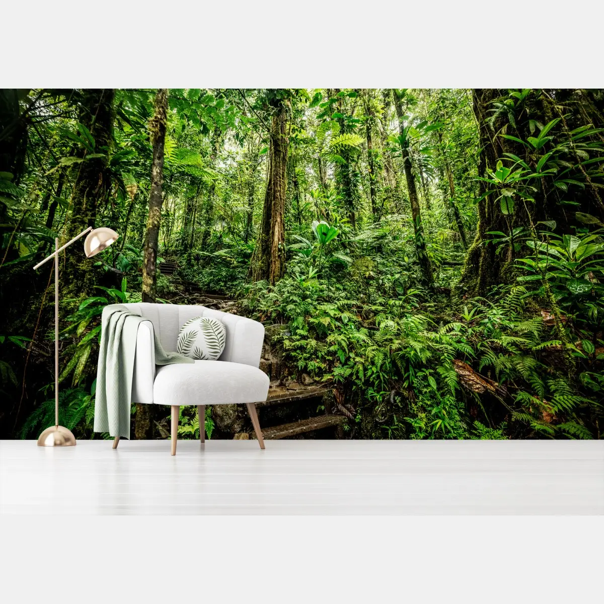 Papier peint sentier tropical de Basse-Terre – Wallnifity®