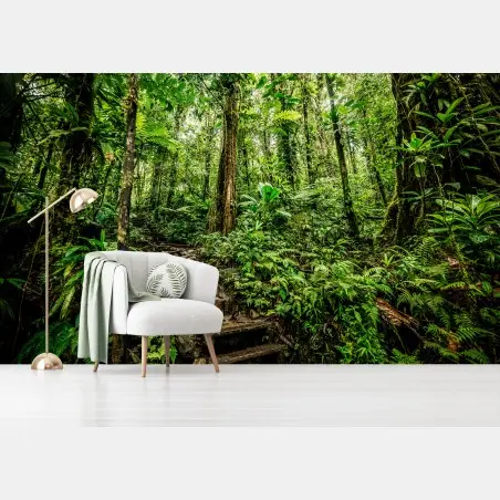 Papier peint sentier tropical de Basse-Terre – Wallnifity®