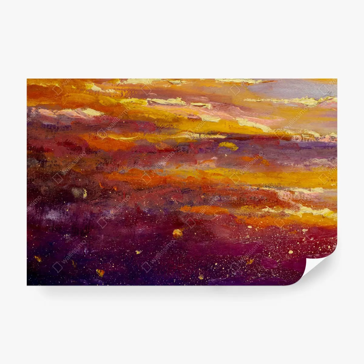 Papier peint crépuscule doré en nuances violettes – Wallnifity®