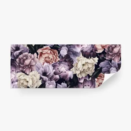Papier peint motif floral aquarelle romantique sur fond sombre – Wallnifity®