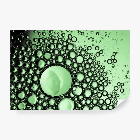 Papier peint motif de bulles vertes en gros plan – Wallnifity®