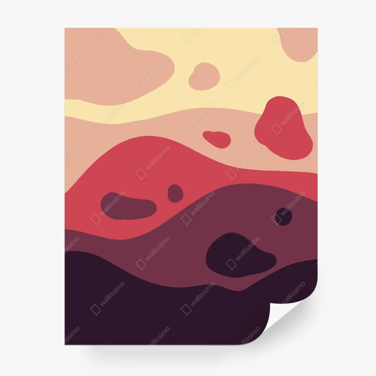 Papier peint paysage abstrait aux tons chauds – Wallnifity®