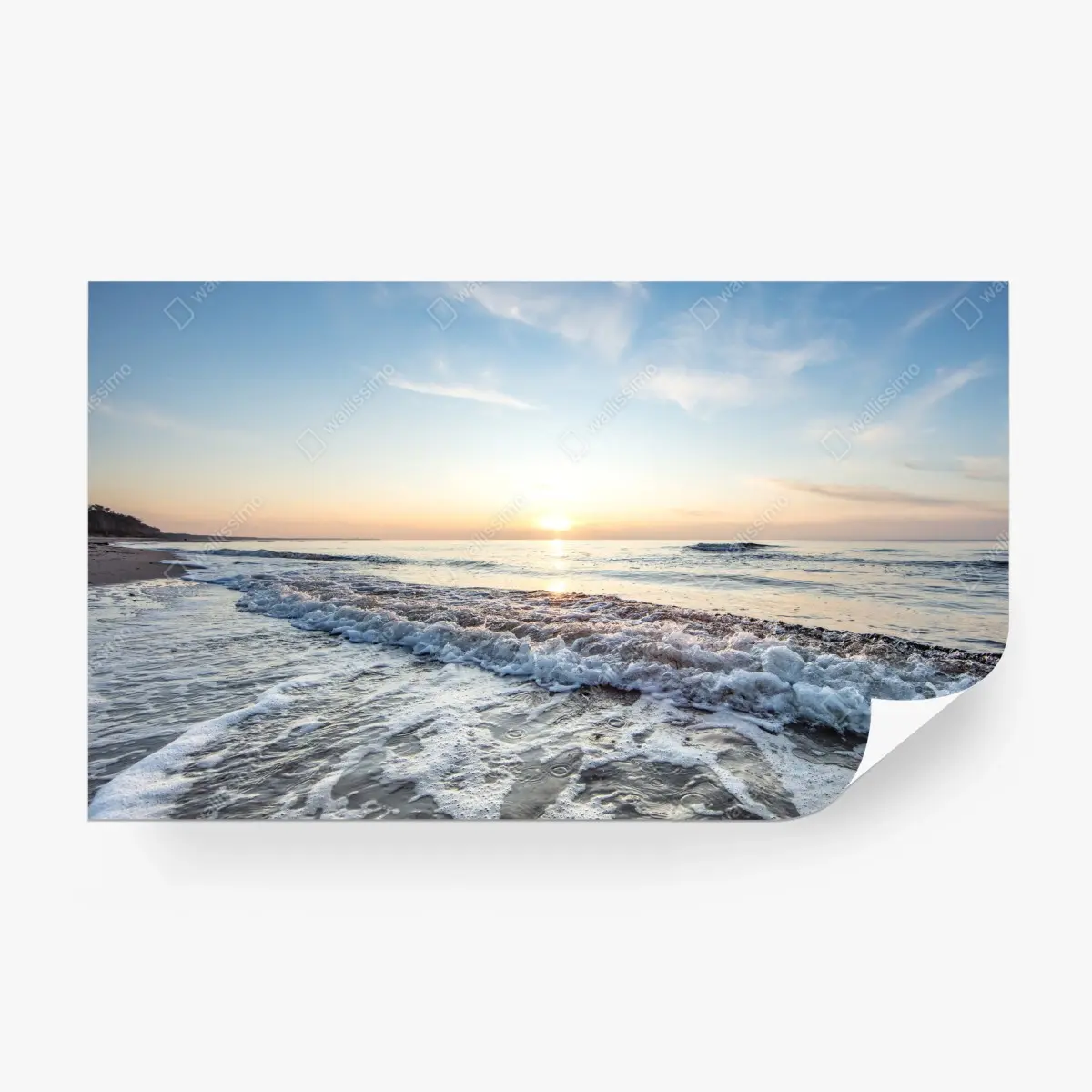 Papier peint lever de soleil sur l'océan calme – Wallnifity®