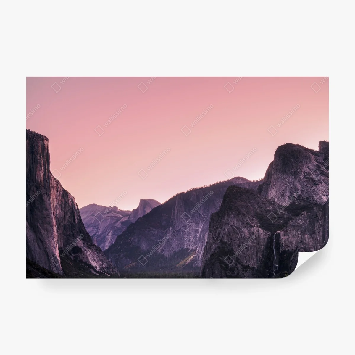 Papier peint ciel rose sur vallée rocheuse – Wallnifity® Papier peint ciel rose sur vallée rocheuse – Wallnifity®