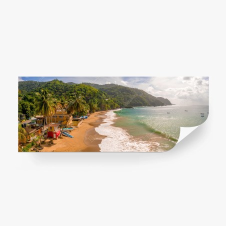 Papier peint plage tropicale de la Barbade – Wallnifity®