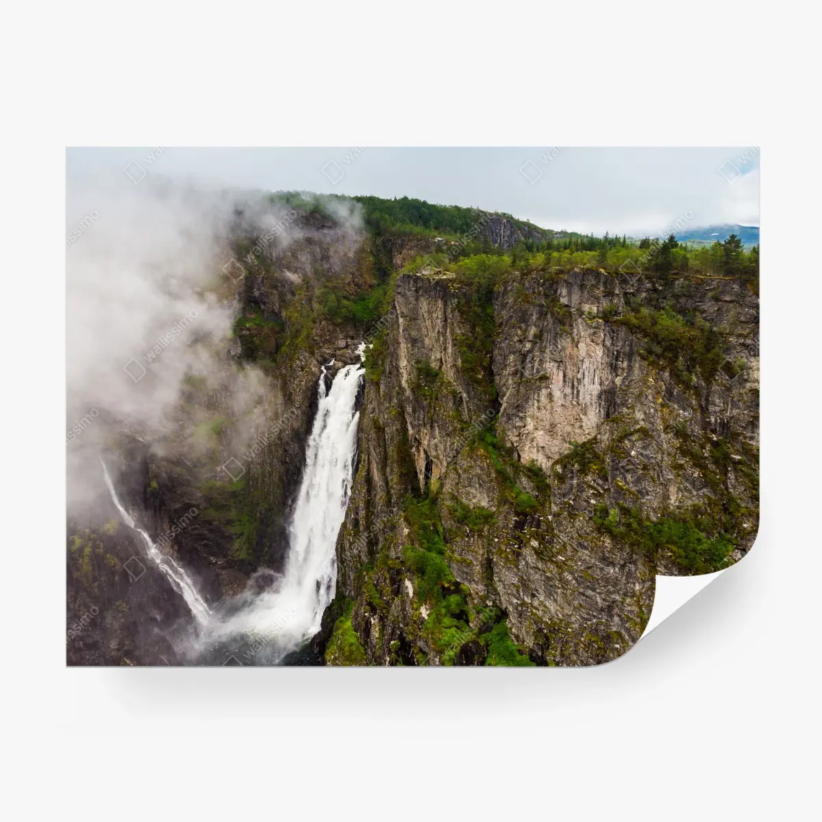Papier peint cascade majestueuse de Vøringsfossen – Wallnifity®