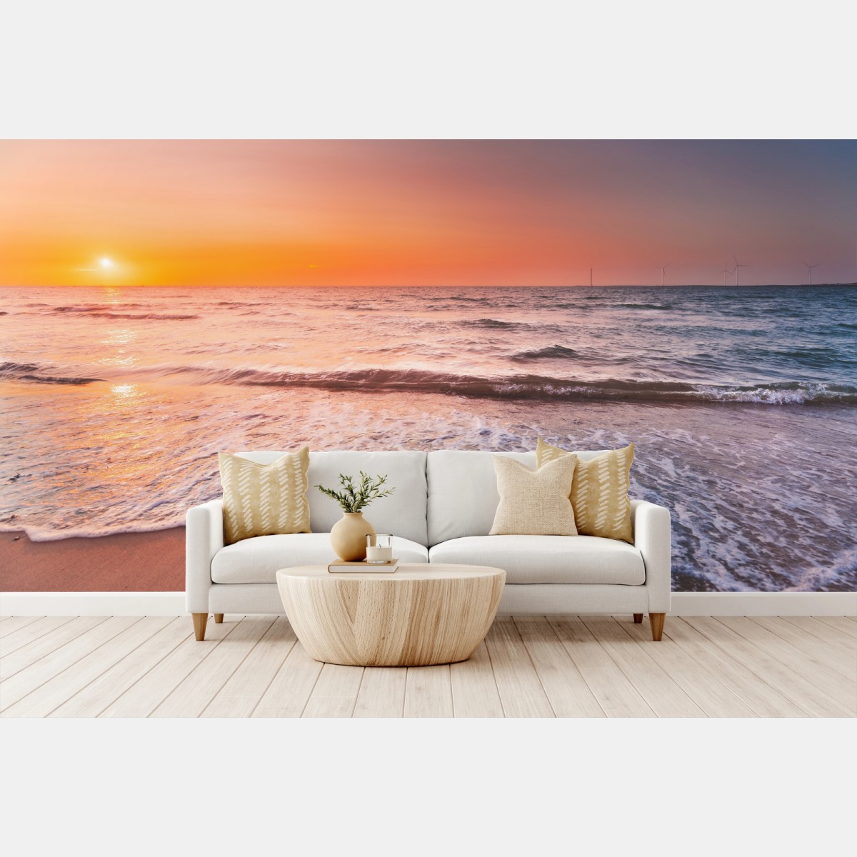 Papier peint coucher de soleil à Zeeland – Wallnifity®