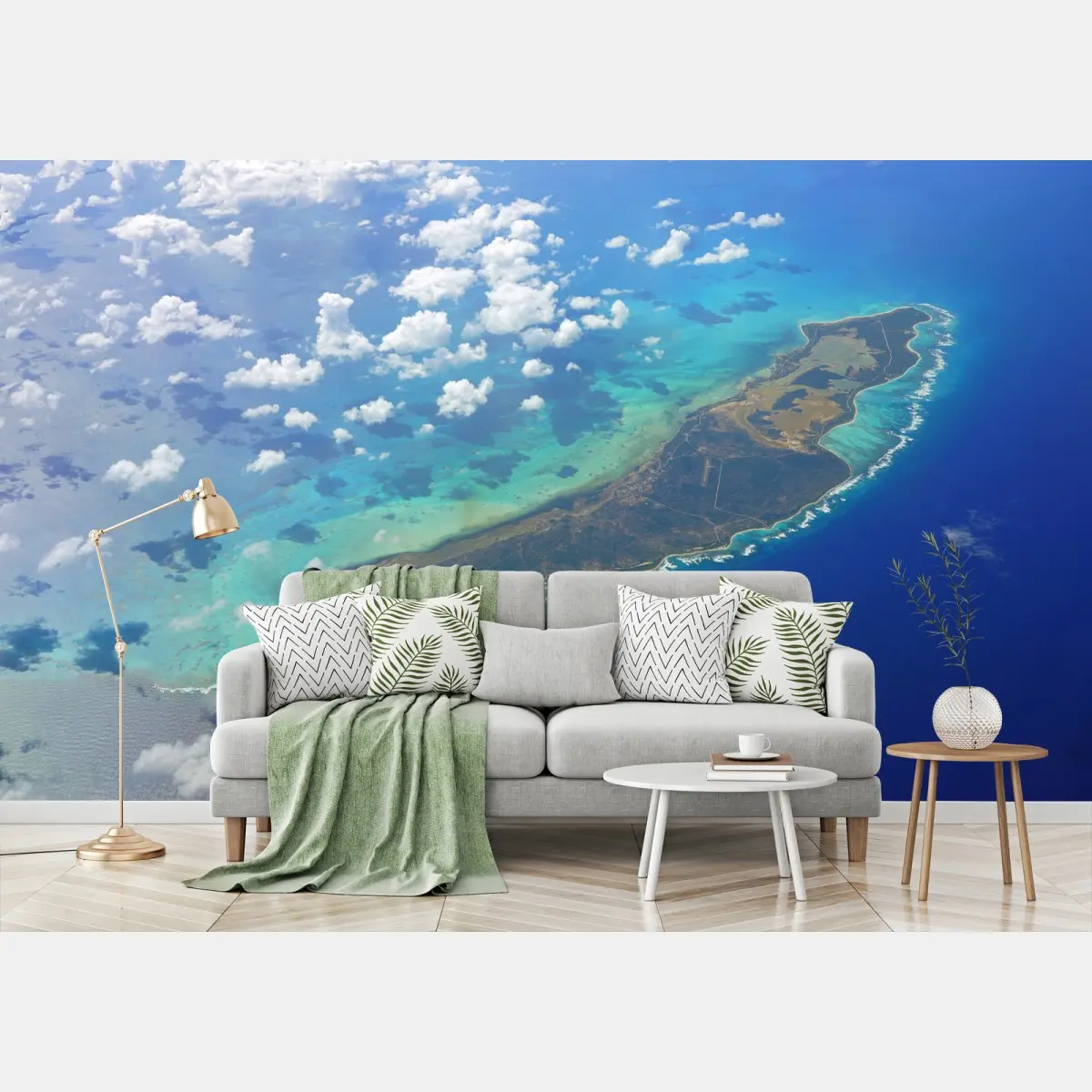 Papier peint paysage marin aérien d'Anegada – Wallnifity®