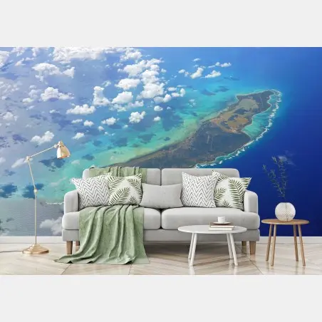 Papier peint paysage marin aérien d'Anegada – Wallnifity®