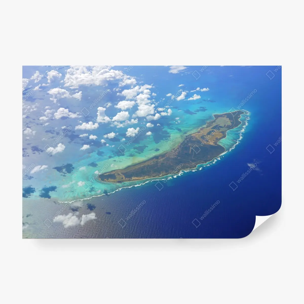 Papier peint paysage marin aérien d'Anegada – Wallnifity®