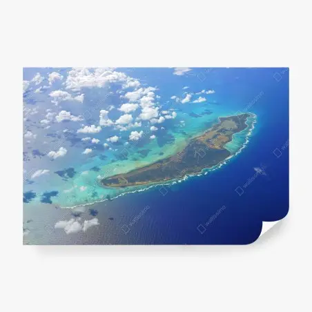 Papier peint paysage marin aérien d'Anegada – Wallnifity®