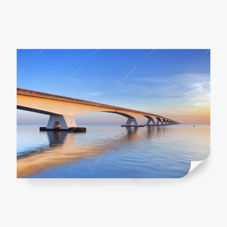 Papier peint horizon paisible au Zeelandbrug – Wallnifity®
