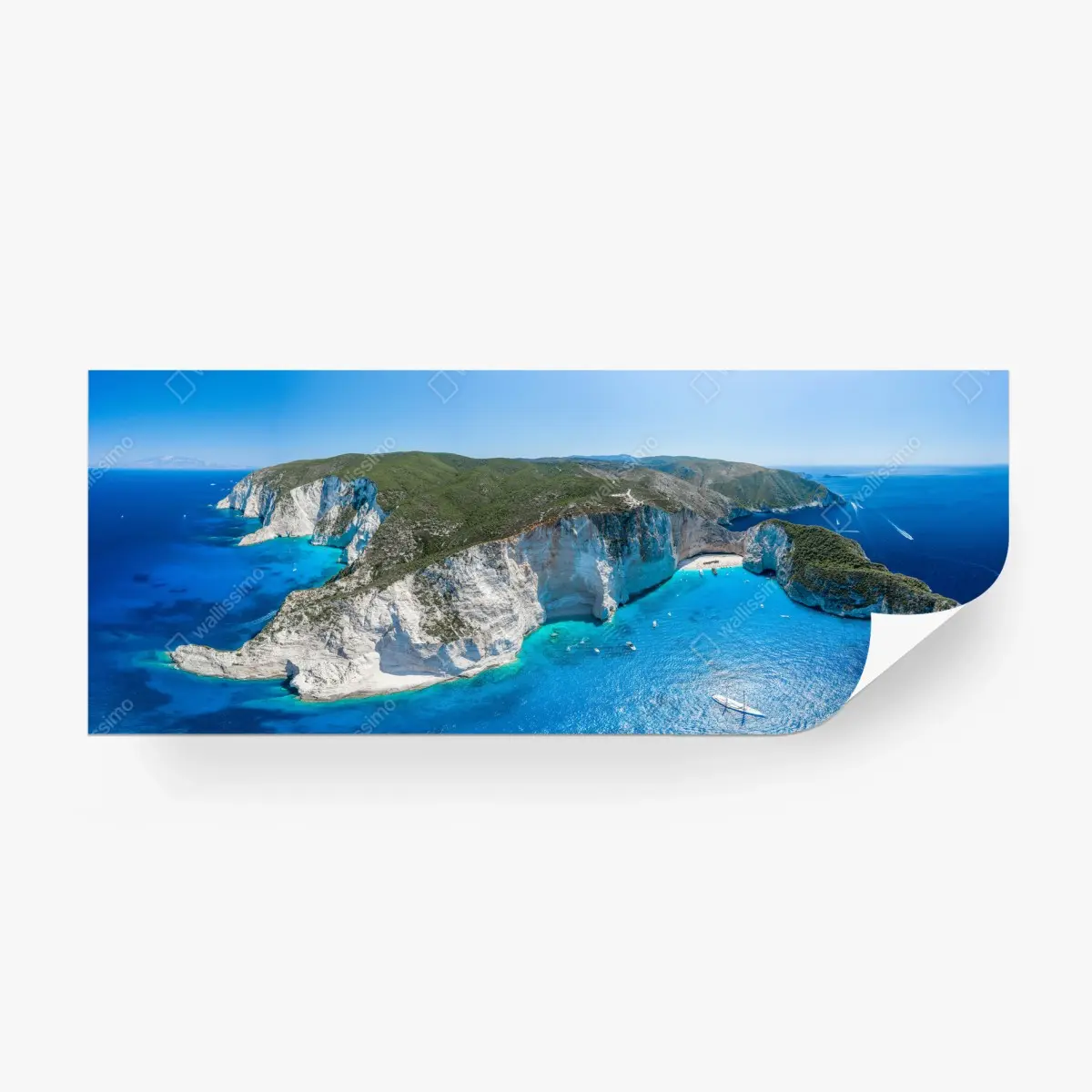 Papier peint falaise d'azur et criques paradisiaques – Wallnifity®