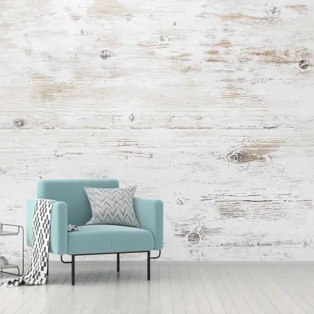 Papier peint fond en bois blanchi patiné – Wallnifity®