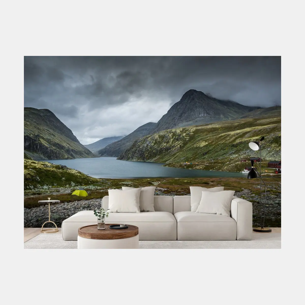 Papier peint calme automnal au lac de Rondane – Wallnifity®