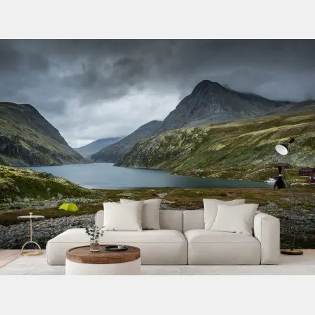 Papier peint calme automnal au lac de Rondane – Wallnifity®