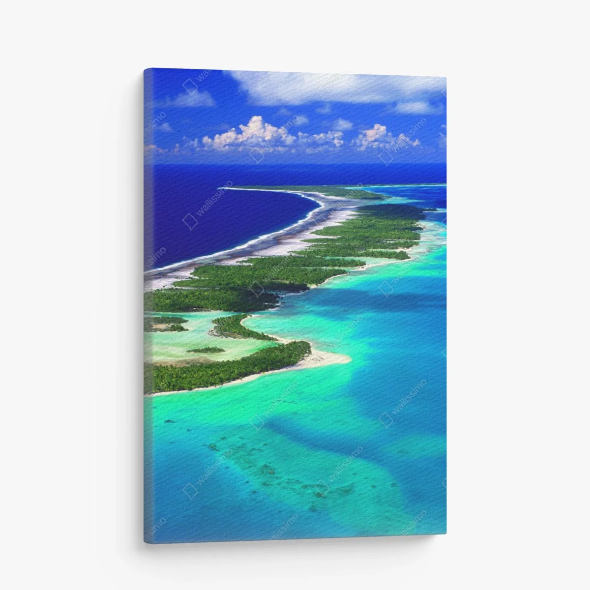 Tableau sur toile lagon turquoise et atoll paradisiaque – Wallnifity® Tableau sur toile lagon turquoise et atoll paradisiaque – Wallnifity®