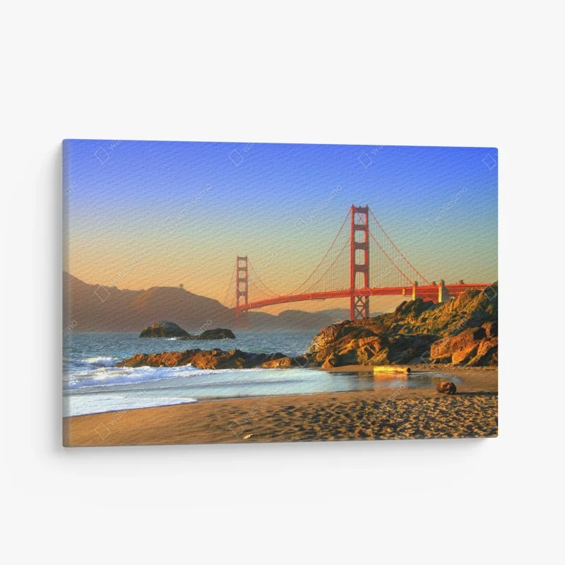 Tableau sur toile pont emblématique de San Francisco au coucher de soleil – Wallnifity® Tableau sur toile pont emblématique de San Francisco au coucher de soleil – Wallnifity®
