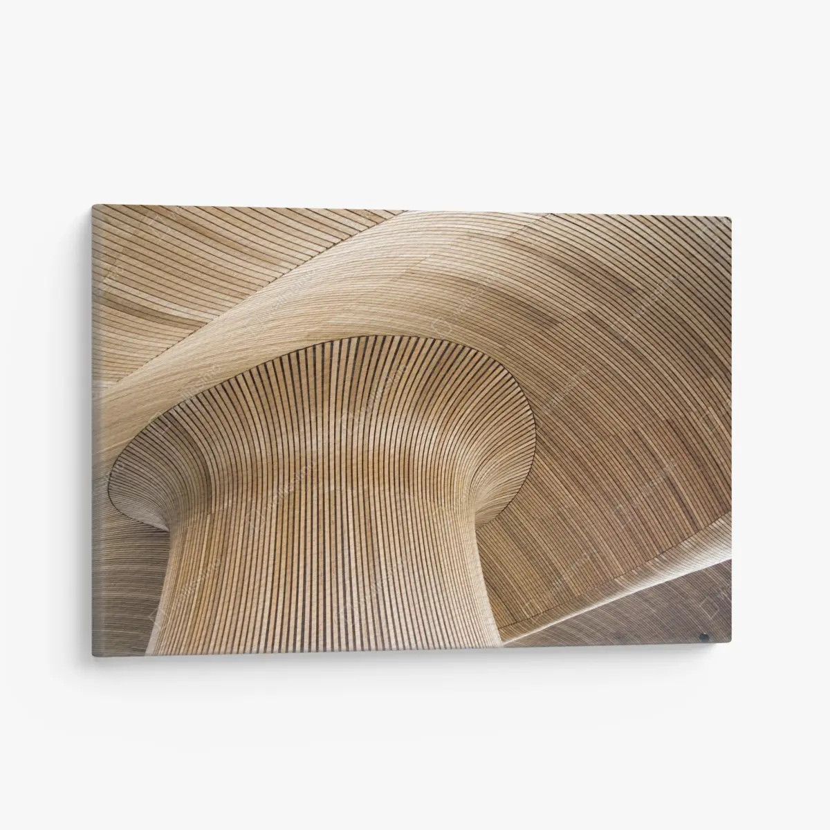 Tableau sur toile vagues de bois architecturales – Wallnifity®