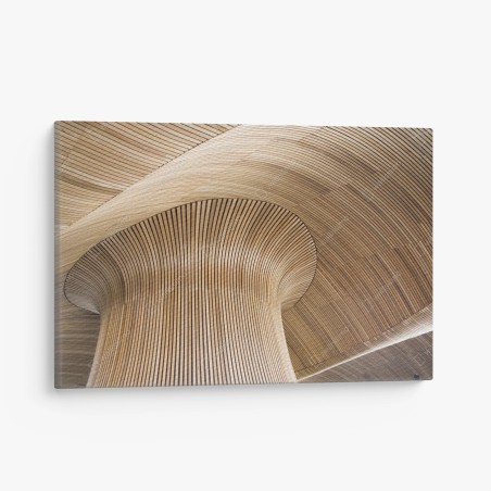 Tableau sur toile vagues de bois architecturales – Wallnifity®
