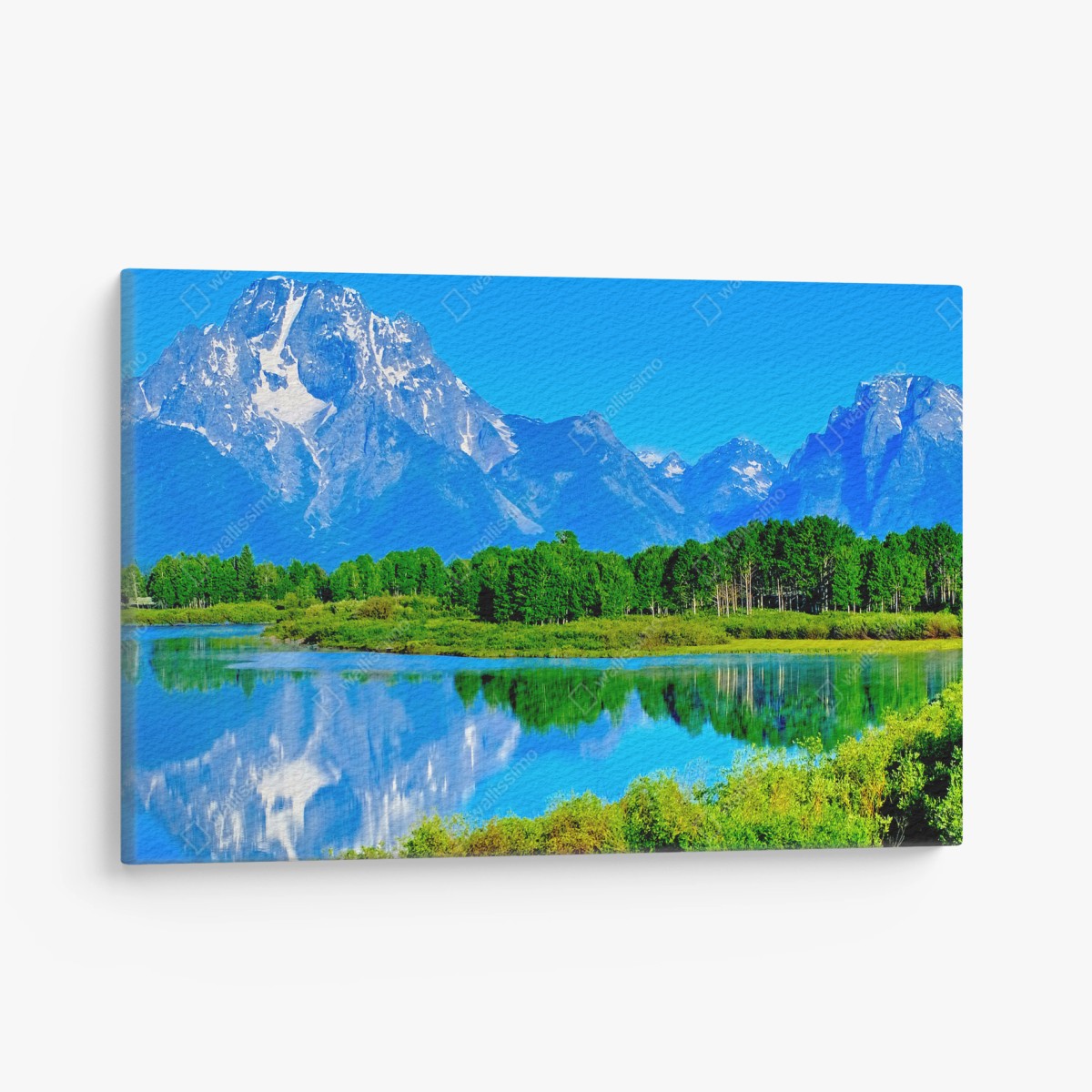 Tableau sur toile reflets majestueux des montagnes – Wallnifity®