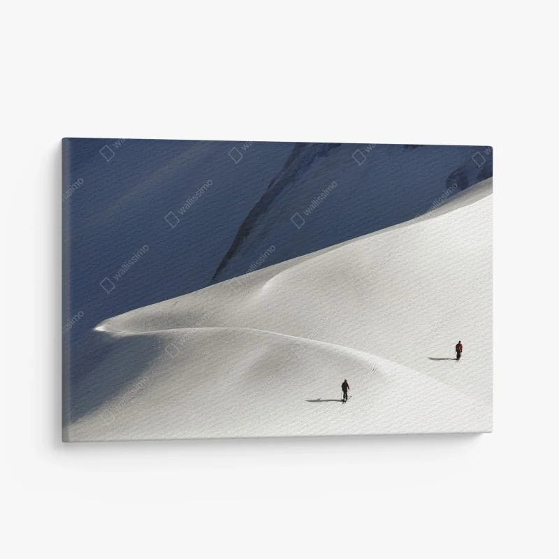 Tableau sur toile silhouettes sur dunes de neige – Wallnifity®