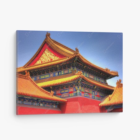 Tableau sur toile palais impérial chinois aux toits dorés – Wallnifity®