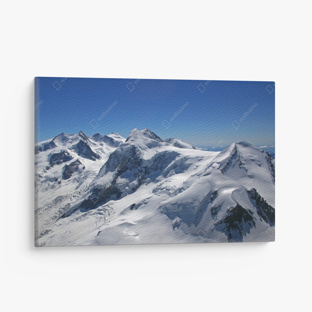 Tableau sur toile cimes enneigées sous un ciel bleu – Wallnifity®