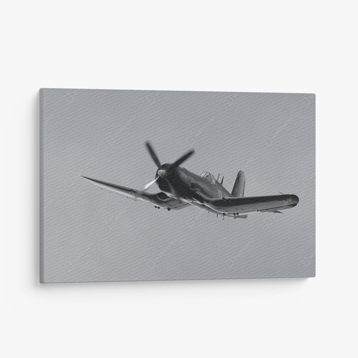 Tableau sur toile avion de chasse vintage en plein vol – Wallnifity®