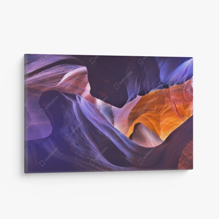 Tableau sur toile canyon d'Antelope en nuances orange et violet – Wallnifity®