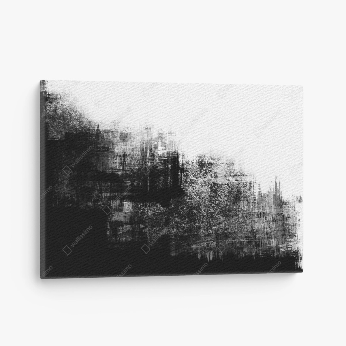 Tableau sur toile composition abstraite grunge noir et blanc texturée – Wallnifity® Tableau sur toile composition abstraite grunge noir et blanc texturée – Wallnifity®