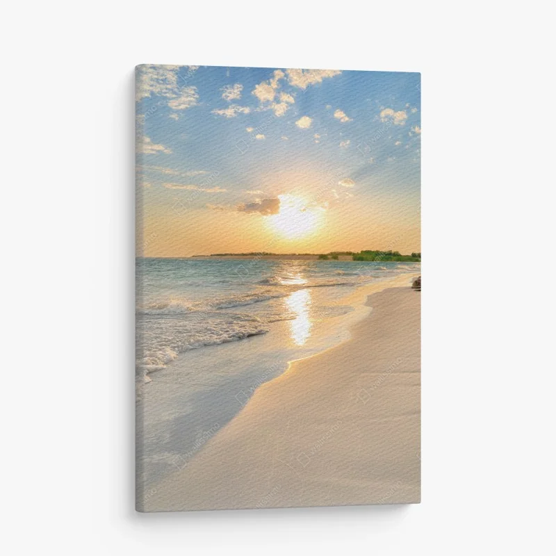 Tableau sur toile coucher de soleil sur la plage – Wallnifity®