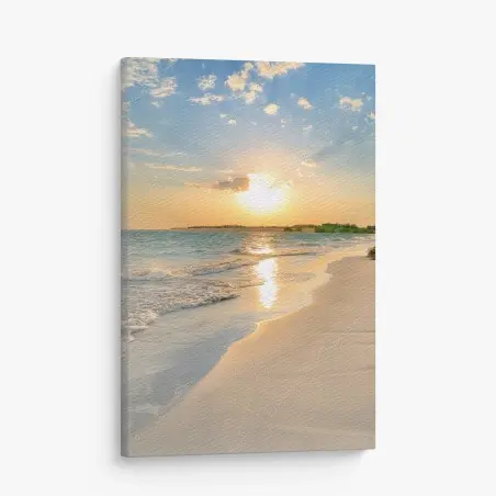 Tableau sur toile coucher de soleil sur la plage – Wallnifity®