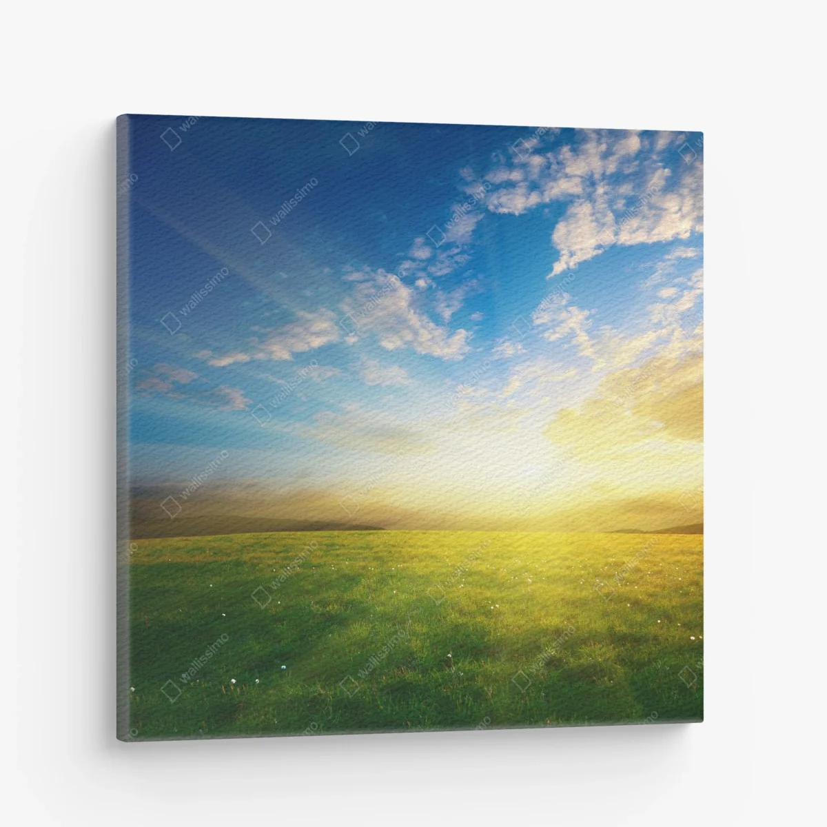 Tableau sur toile prairie au coucher du soleil doré – Wallnifity® Tableau sur toile prairie au coucher du soleil doré – Wallnifity®